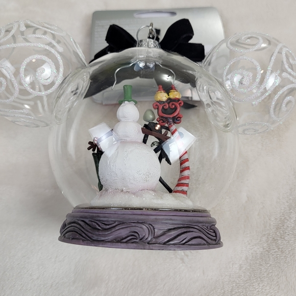 Disney Jack Skellington Mickey Icon Glass Dome Ornament Nightmare Christ… - Picture 4 of 9